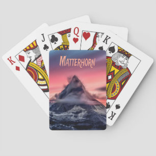 Matterhorn Mountain Europe Alps Switzerland Italy Playing Cards