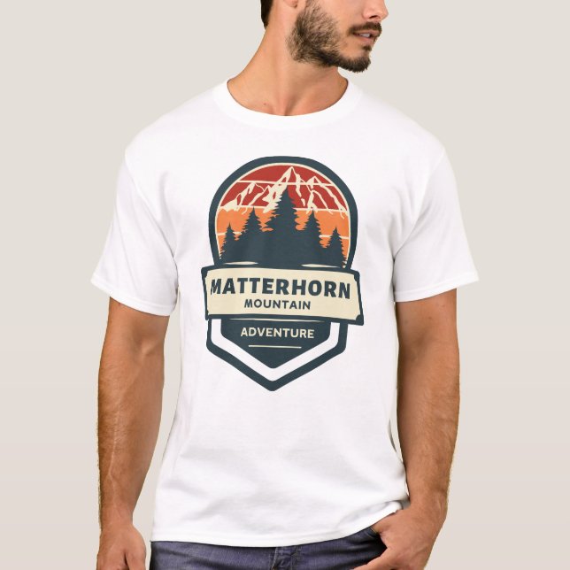 Matterhorn mountain peak climbing and hiking T-Shirt (Front)