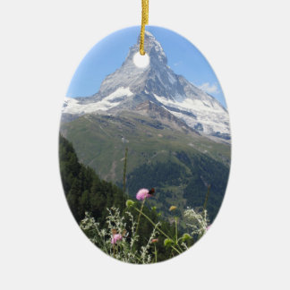 Matterhorn Mountain photo Ceramic Tree Decoration
