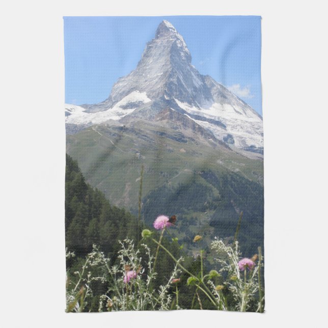Matterhorn Mountain photo Tea Towel (Vertical)