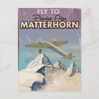 Matterhorn, Pennine Alps Vintage Travel poster