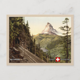 Matterhorn Swiss Alps Zermatt Switzerland Postcard