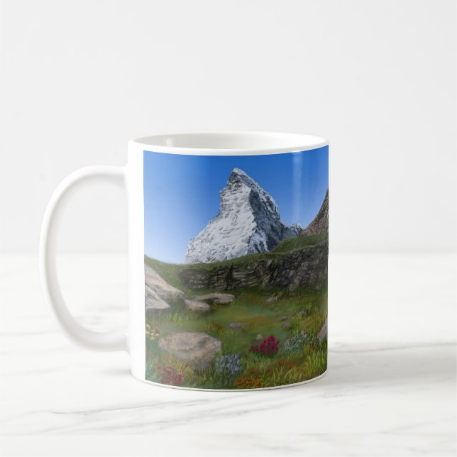 Matterhorn Switzerland Encouragement Scripture JW Coffee Mug (Left)