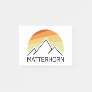 Matterhorn Switzerland Italy Retro Post-it Notes