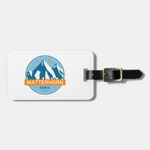 Matterhorn Switzerland Italy Stars Moon Luggage Tag