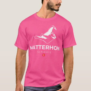 Matterhorn Switzerland Mountains Rockclimbing Hiki T-Shirt