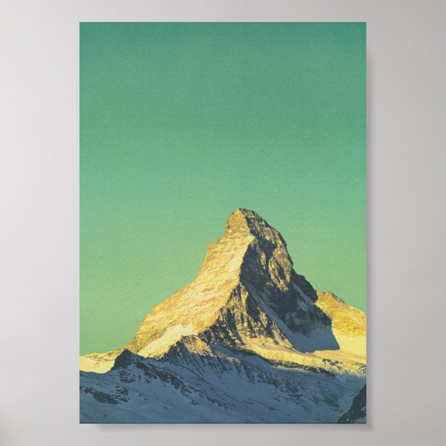 Matterhorn Switzerland Retro Vintage Travel Poster (Front)