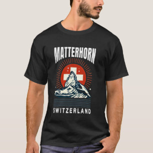 Matterhorn Switzerland - Swiss Flag Wear Alpine Mo T-Shirt