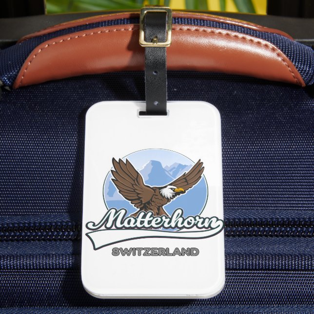 Matterhorn Switzerland travel logo Luggage Tag (Front Insitu 2)
