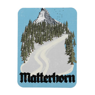 Matterhorn Switzerland Travel Poster Magnet