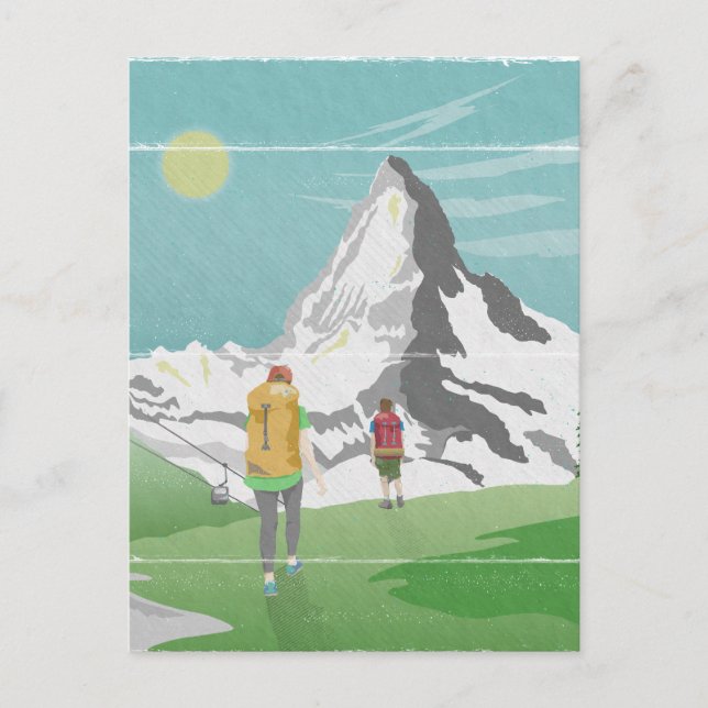matterhorn travel poster Switzerland Postcard (Front)