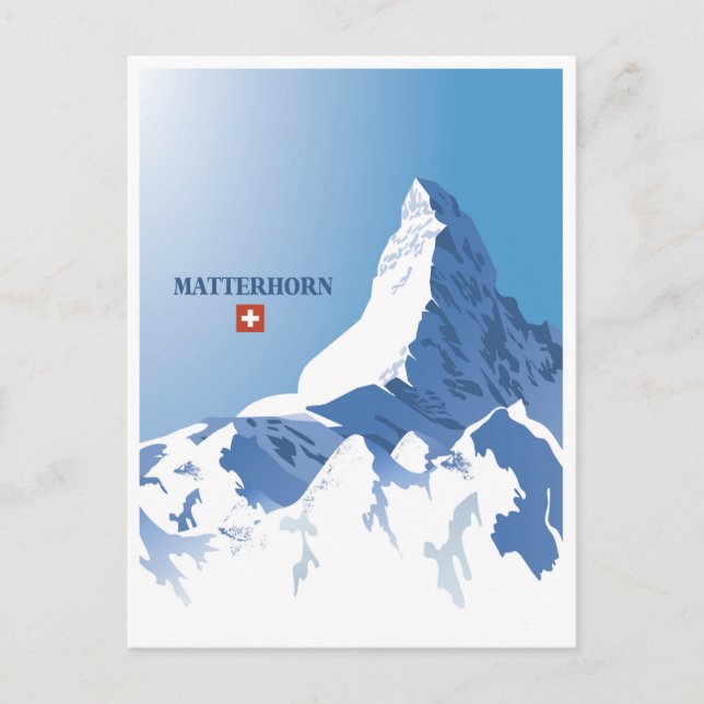Matterhorn,Zermatt,Switzerland,Ski Postcard (Front)