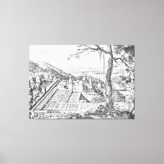 Matthäus Merian: Heidelberg - Hortus Palatinus Canvas Print