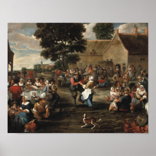Mattheus van Helmont - A Peasant's Feast Poster