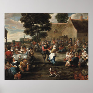 Mattheus van Helmont - A Peasant's Feast Poster