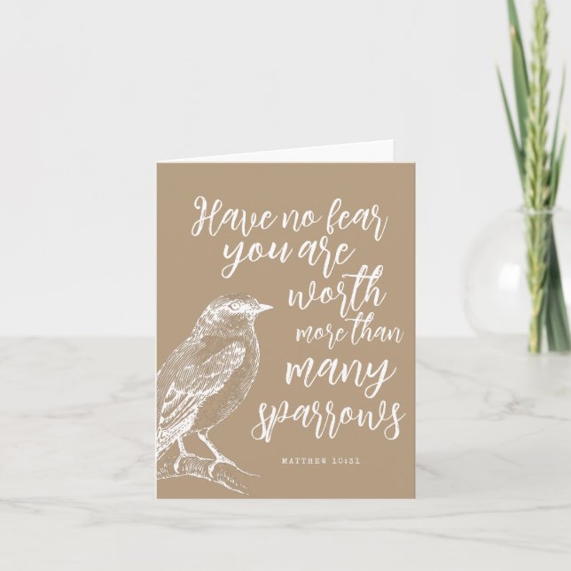 Matthew 10:31 JW Encouragement Folded Card (Front)