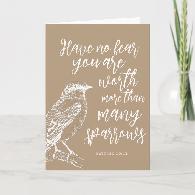 Matthew 10:31 JW Encouragement Folded Card (Front)