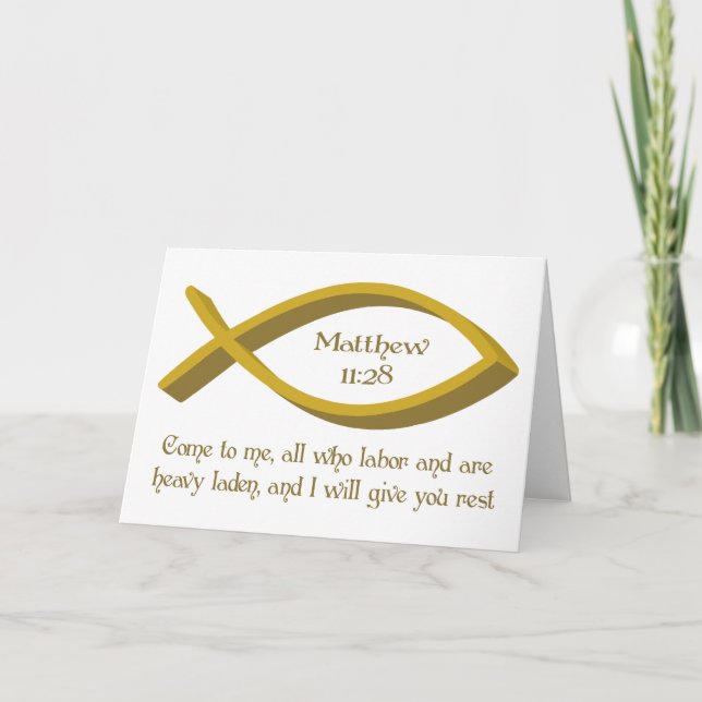 Matthew 11:28 card (Front)