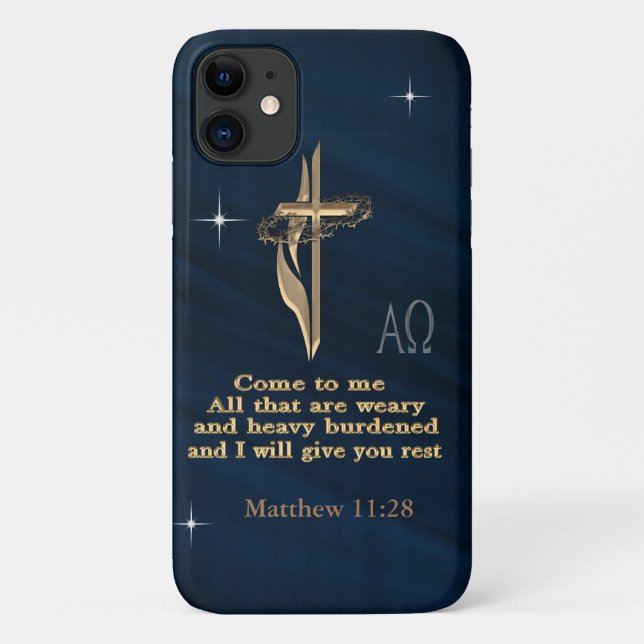 Matthew 11:28 Case-Mate iPhone case (Back)