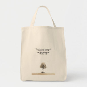 Matthew 11:28 Christian Tote Bag Faith Gift Bag