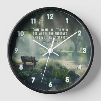 Matthew 11:28 Come to Me Bible Verse Clock