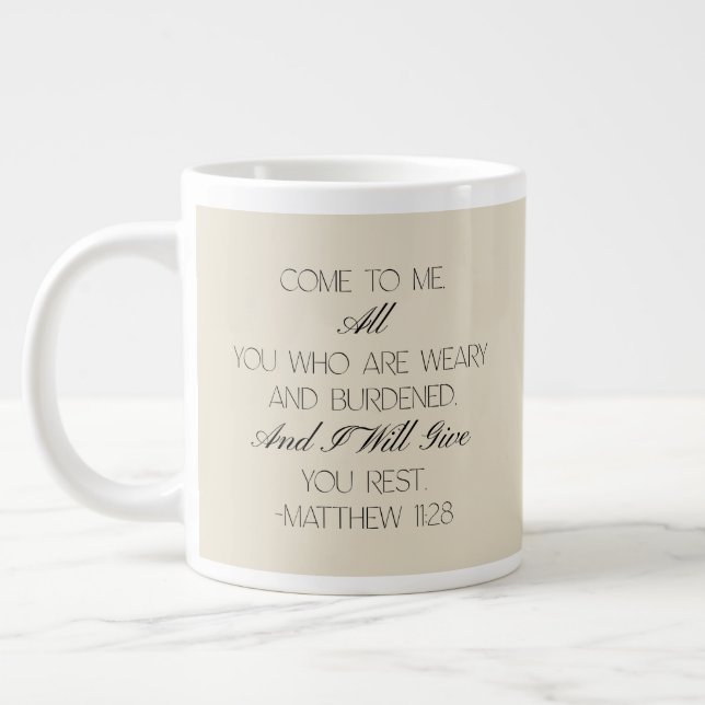 Matthew 11:28 Hope Bible Verse Mug  (Left)