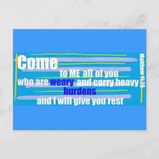 Matthew 11:28 postcard