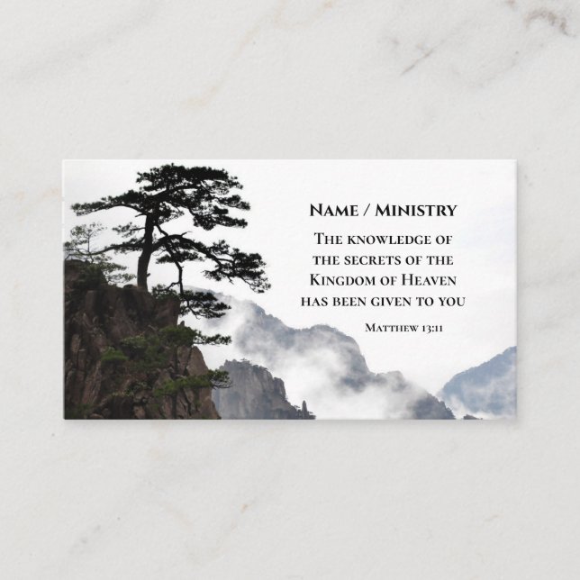 Matthew 13:11 Secrets of the Kingdom of Heaven Business Card (Front)