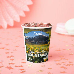 Matthew 17:20 Faith Can Move Mountains Custom Paper Cups