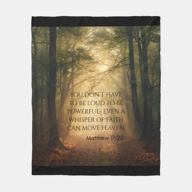 Matthew 17:20 fleece blanket (Front)