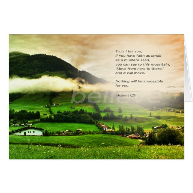 Matthew 17:20 Move Mountains Faith Mustard Seed (Front Horizontal)