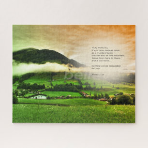 Matthew 17:20 Move Mountains Faith Mustard Seed Jigsaw Puzzle