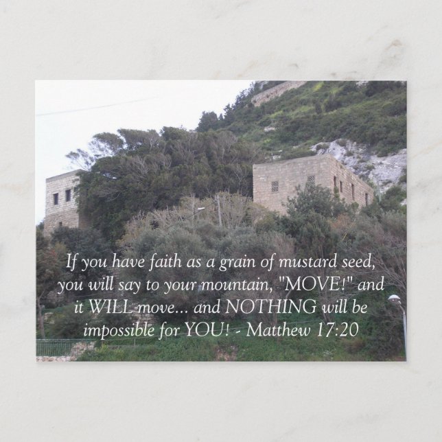 Matthew 17:20 postcard (Front)