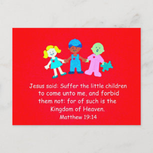 Matthew 19:14 Jesus said... Postcard