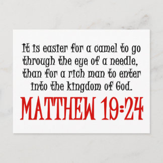 Matthew 19:24 postcard
