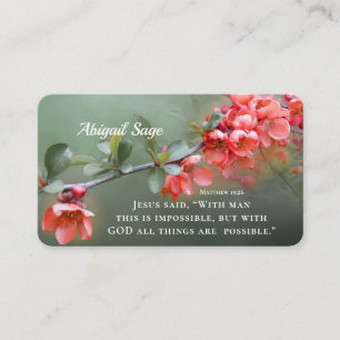 Matthew 19:26 With GOD All Things are Possible Business Card