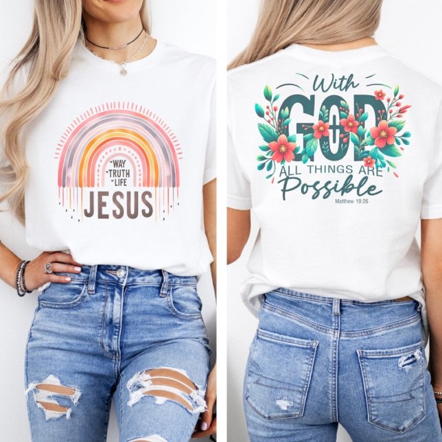 Matthew 19:26 With God All Things Are Possible T-Shirt (Creator Uploaded)