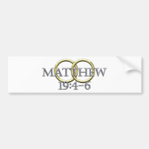 Matthew 19:4-6 bumper sticker