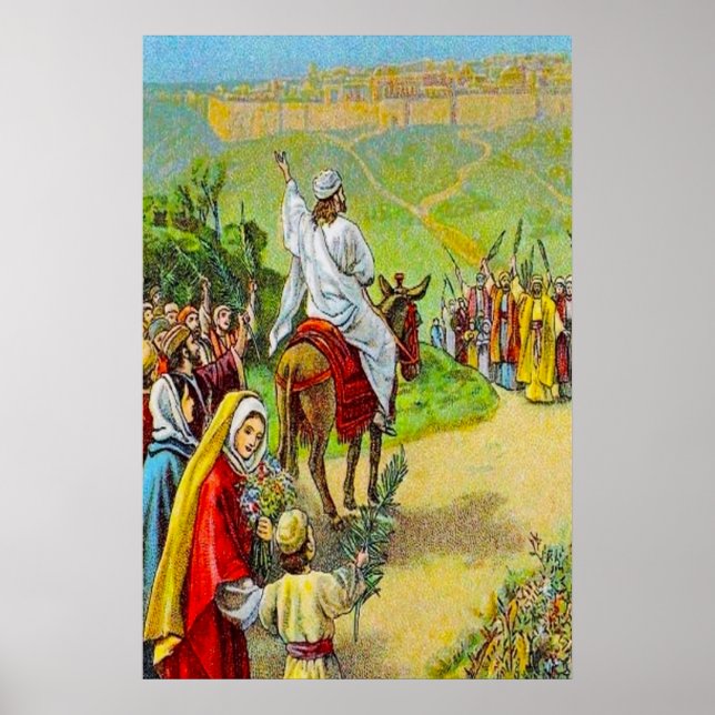 Matthew 21:1-11 Jesus Is Welcomed as King poster (Front)