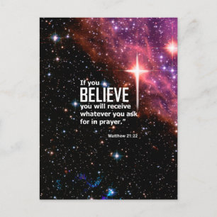 Matthew 21:22 postcard