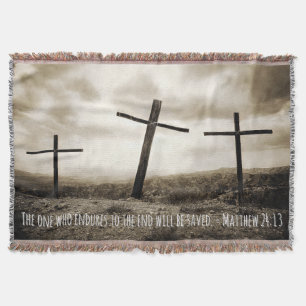MATTHEW 24:13 Throw Blanket