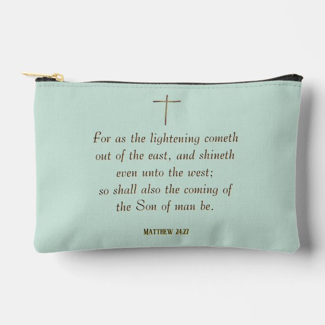 MATTHEW 24:27 “For as the lightning cometh…” Accessory Pouch (Front)