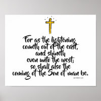 MATTHEW 24:27 “For as the lightning cometh…”