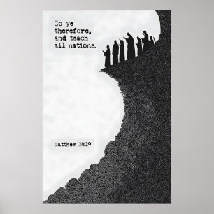 Matthew 28 19 Great Commission Art Print Teach All