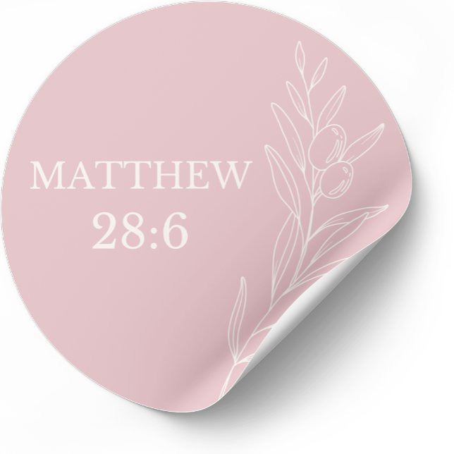 Matthew 28:6 Easter Sticker – Resurrection & Hope (Faith-based Easter sticker inspired by Scripture and resurrection hope.)