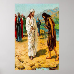 Matthew 3:13-15 Jesus Comes to John Poster