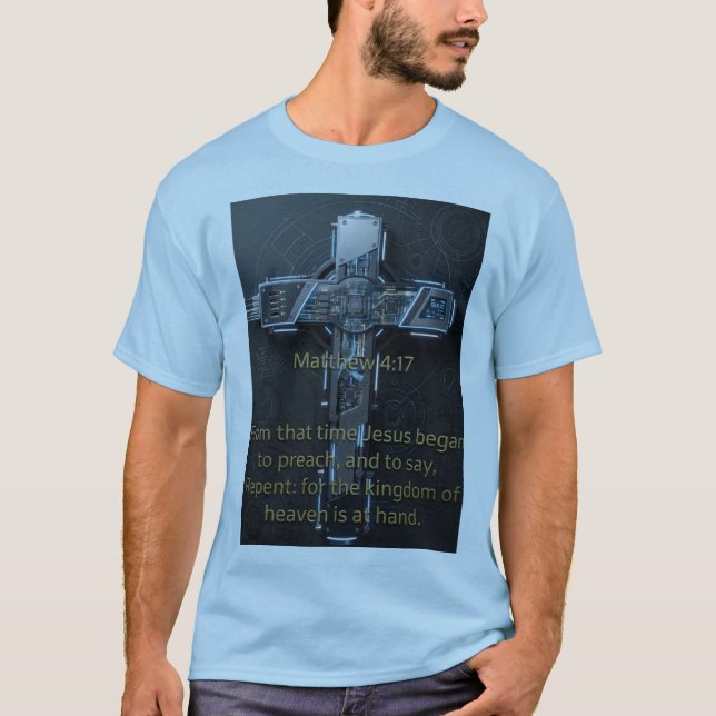 Matthew 4:17 – Repent Cross T-Shirt (Front)