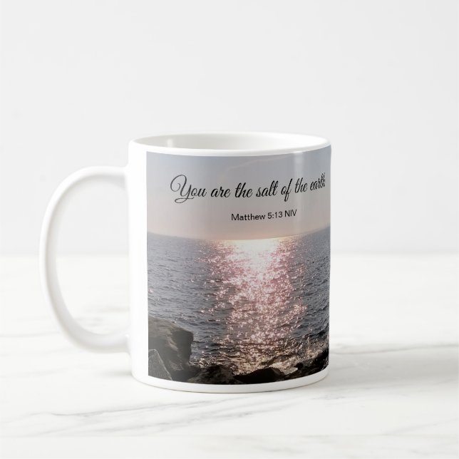 Matthew 5:13-14 You are the Light and Salt Sea Cof Coffee Mug (Left)