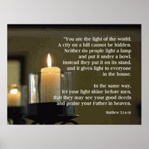 Matthew 5:14-16  Light of the World POSTER