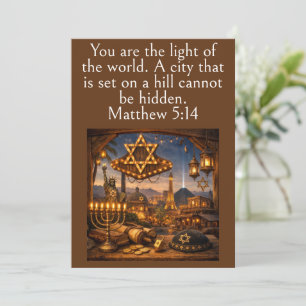 Matthew 5:14 Bible Verse, Las Vegas Cityscape Card